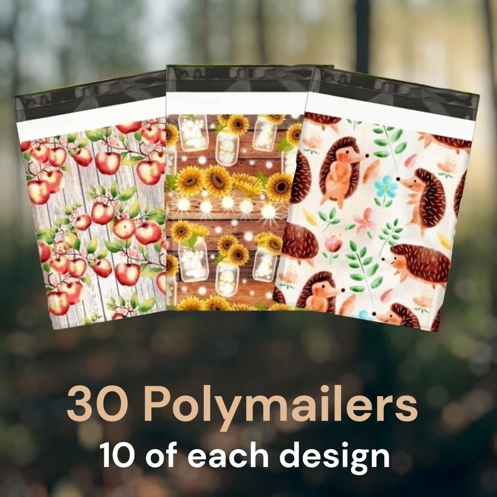 Unbranded 30pc Woodland‎ Aesthetic Poly Mailers Multicolor 10"x13"